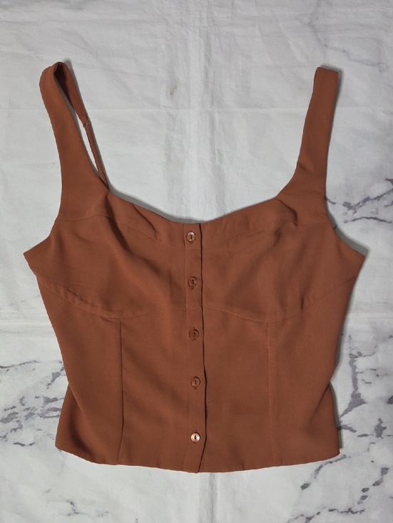 Abercrombie & Fitch Tops - Abercrombie & Fitch Rust Button Front Tank